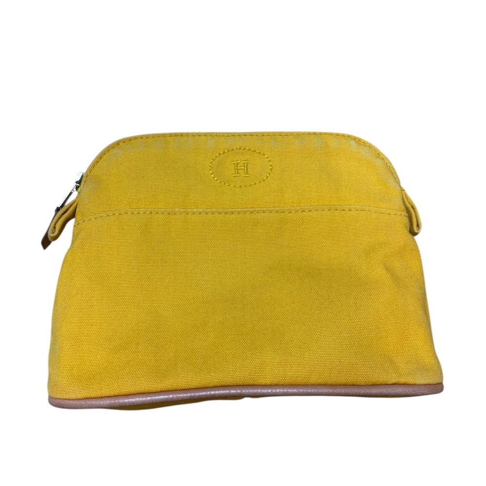 Hermès Bolide Pouch Yellow Cosmetic Bag Purse